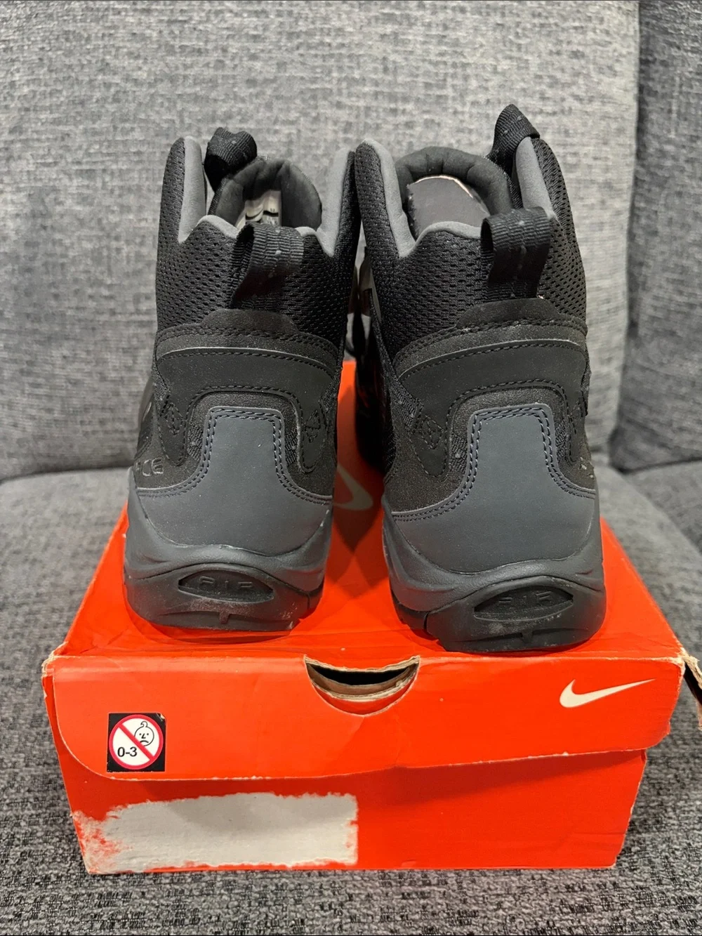 Brand new, never worn Nike Black / Orange Men's High-Top boots